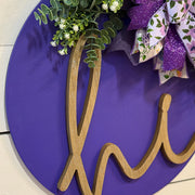 Purple Hi Door Hanger