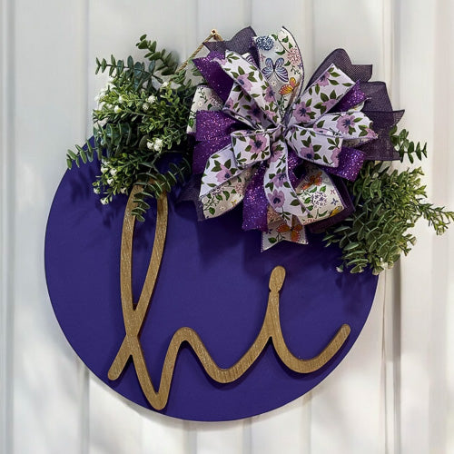 Purple Hi Door Hanger