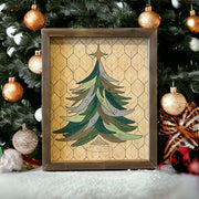 Inlaid Wood Christmas Tree