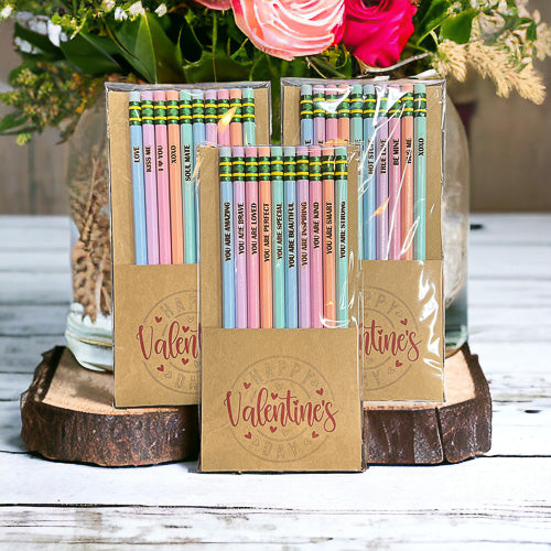 Pastel Valentine's Pencils