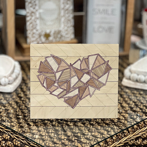 Wood Heart Mosaic