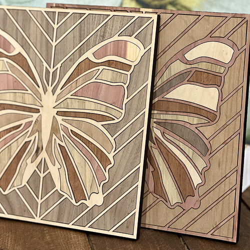 Wood Butterfly Mosaic