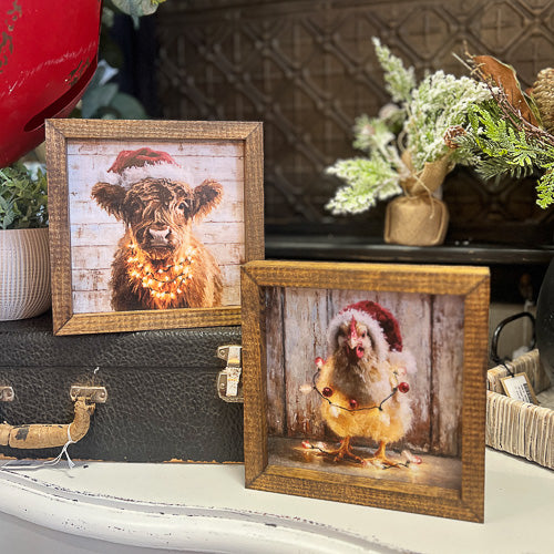 Farm Animal Christmas Sign