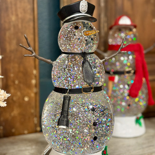 First Responder Snowman Snowglobe