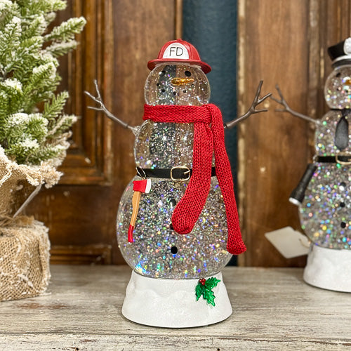 First Responder Snowman Snowglobe