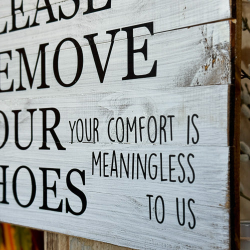 Remove Your Shoes Sign