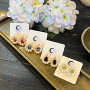 Pearl & Bead Motcy Stud Earring