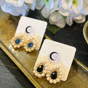 Pearl & Bead Motcy Stud Earring
