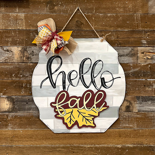 Interchangeable Hello Door Hanger