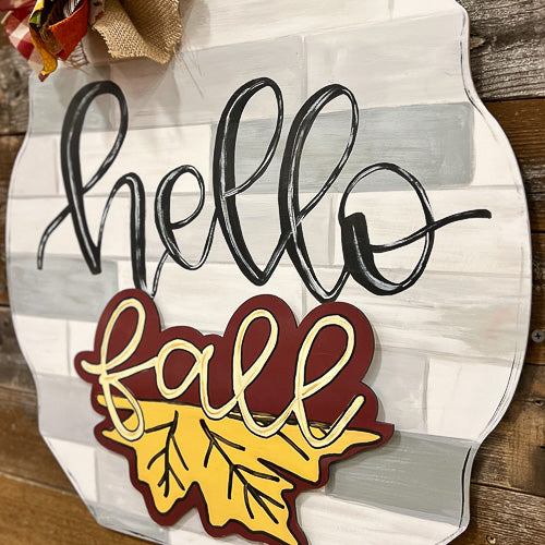 Interchangeable Hello Door Hanger