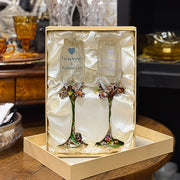 Enamel Flower Champagne Glasses