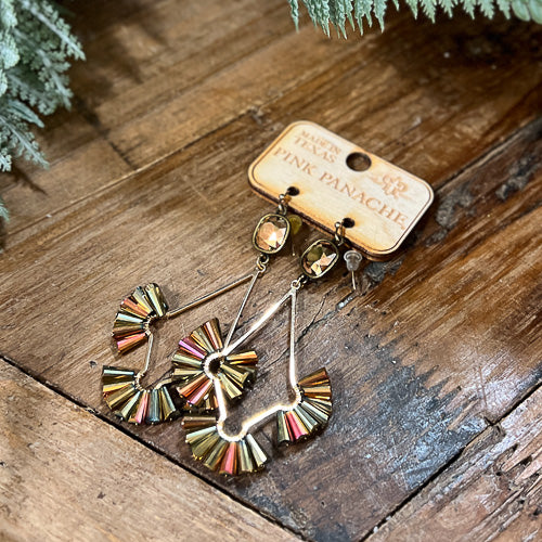 Multi-Stone Hoop Earrings