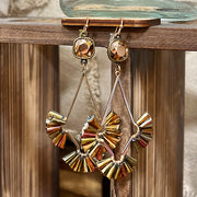 Multi-Stone Hoop Earrings