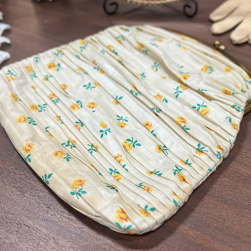 Vintage Fabric Floral Clutch