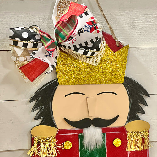 Red & Gold Nutcracker Door Hanger