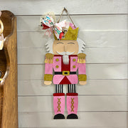 Pink & Gold Nutcracker Door Hanger