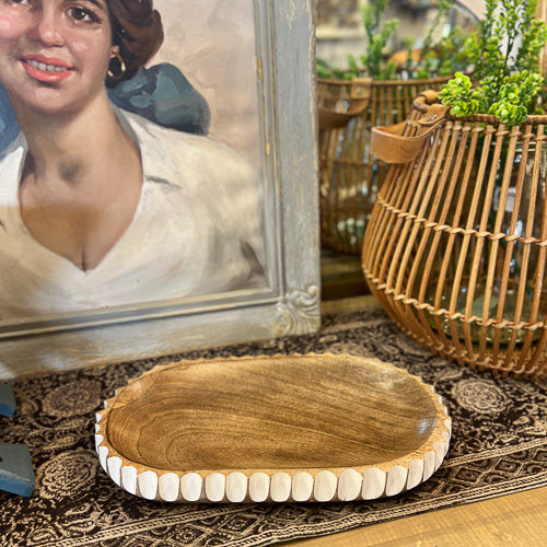 Carved Mango Wood Dish