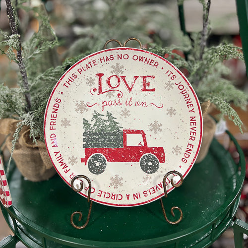 Love Pass It On Christmas Plate
