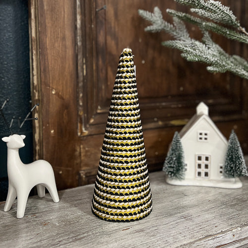 Black & Gold Cone Tree