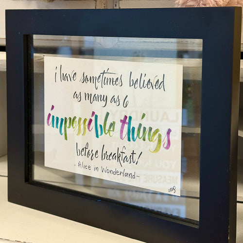 6 Impossible Things Framed Quote