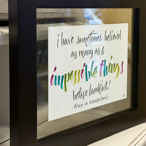 6 Impossible Things Framed Quote
