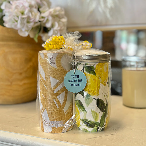 Lemon Kleenex Holder & Refill