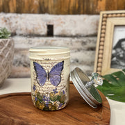 Butterfly Decoupaged Jar