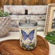 Butterfly Decoupaged Jar