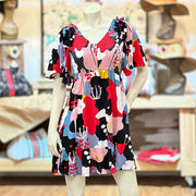 Multicolor Flower Print Dress