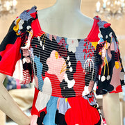 Multicolor Flower Print Dress