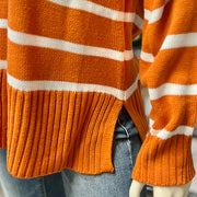 Orange Striped Sweater