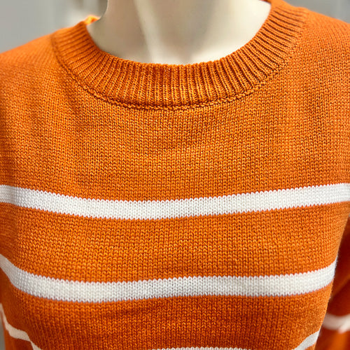 Orange Striped Sweater