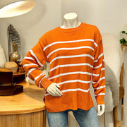 Orange Striped Sweater