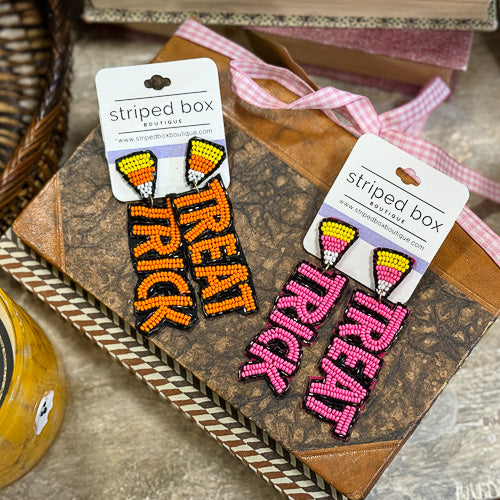 Beaded Trick or Treat Earrings