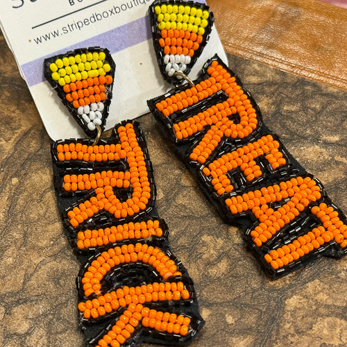 Beaded Trick or Treat Earrings