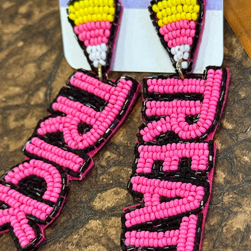 Beaded Trick or Treat Earrings