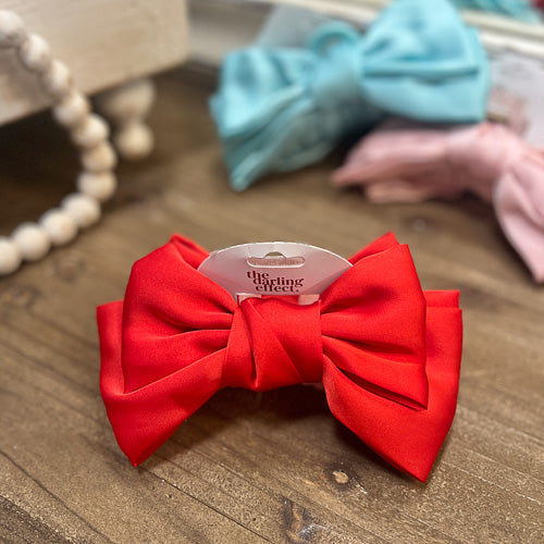 Satin Bow Claw Clip