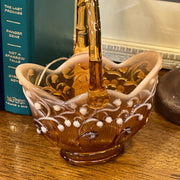 Amber Glass Basket