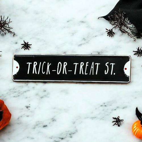 Trick or Treat Metal Sign