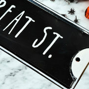 Trick or Treat Metal Sign