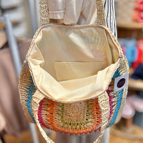 Multi Colored Beach Bag