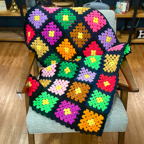 Vintage Granny Square Afghan