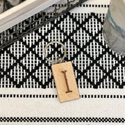 Wooden Initial Keychain