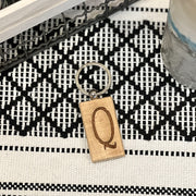 Wooden Initial Keychain