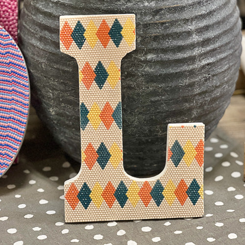 Beaded Letter Wall Hanger