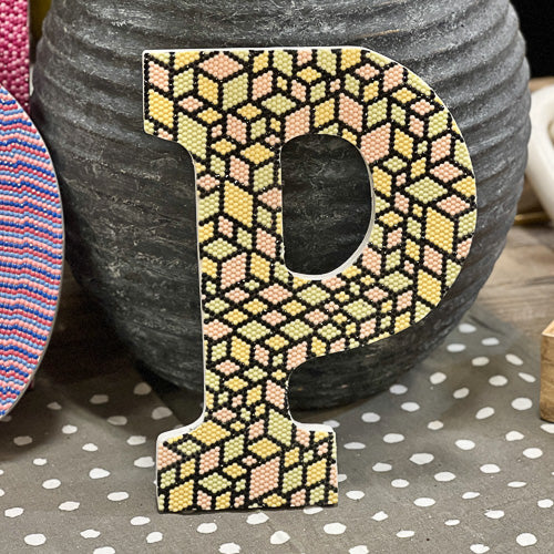 Beaded Letter Wall Hanger