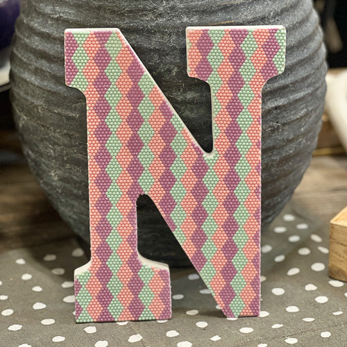 Beaded Letter Wall Hanger