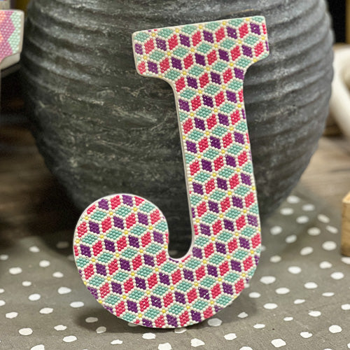 Beaded Letter Wall Hanger