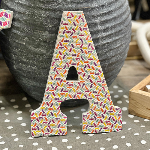 Beaded Letter Wall Hanger