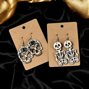 Wooden Skeleton Earrings